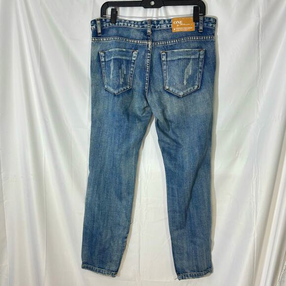 One Teaspoon Free Birds Distressed Jeans 28 Super Ripped low waist, short rise - Picture 3 of 7